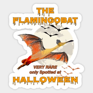 Funny Halloween Flamingo Sticker